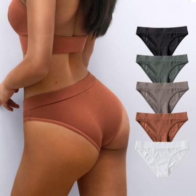 China 3PCS/Set Women's Sexy G-String Briefs Cotton Thong Panties Solid Color Underwear Antibacterial Low Waist Female Panties For Women 0448 for sale