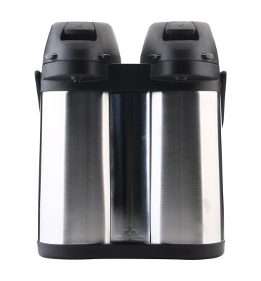 China Double Wall Business Thermos Stainless Steel Airpot Flask Insulated Termos Thermal Vacuum Pumping Airpot for sale