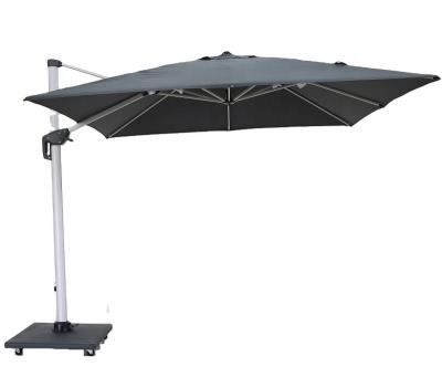 China Modern Outdoor Rectangle Cantilever Windproof Patio Umbrella Offset Sun Resistant Large Umbrella For Garden for sale