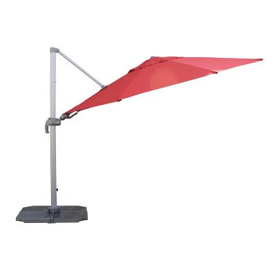 China Newest sale modern aluminum+steel+polyester Roma cantilever parasol for sale