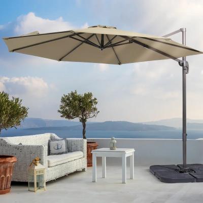 China Newest sale modern round aluminum+steel+polyester Roma parasol offset offset cantilever umbrella for sale