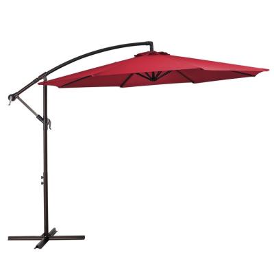 China 2022 modern factory sale excellent quality taupe polyester wine red banana umbrella for sale