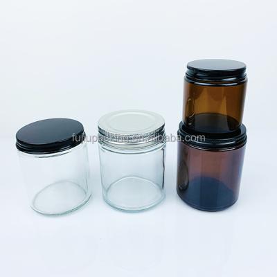 China Environmental friendly wide mouth glass mason jar/glass jar with metal lid/storage glass jar for sale