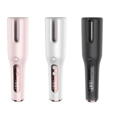 China High Temperature Protection Home Cordless Rechargeable Curling Iron Rose Type Non-injury Hair Ceramic Coating Curling Iron for sale