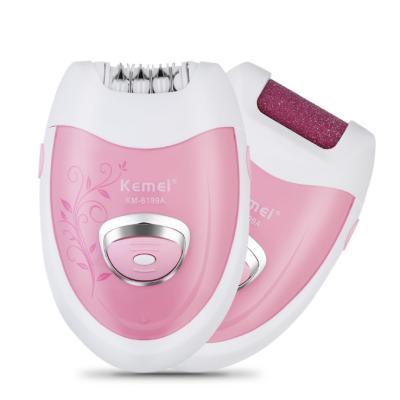 China KM-6199A Kemei/Epilator Twin Blade Lady Facial Electric Lady Shaver, Hair Remover With Stainless Steel Blade Wholesale for sale