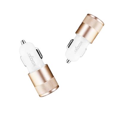 China 2021XOOXI New Mini Dual Usb Car Charger 2.4A Car Charger Produced Mini Dual Usb Car Charger for sale