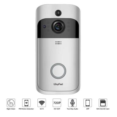 China Smart Wireless Ring V5 Doorbell Camera night vision wifi phone intercom video doorbell 7.5cm*3.3cm*14.4cm for sale