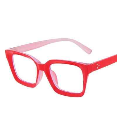 China Custom OEM New Fashion Reading Glass L2461 Square Unique Anti Blue Eye Glasses Eyewear Optical Frames For Women Men for sale