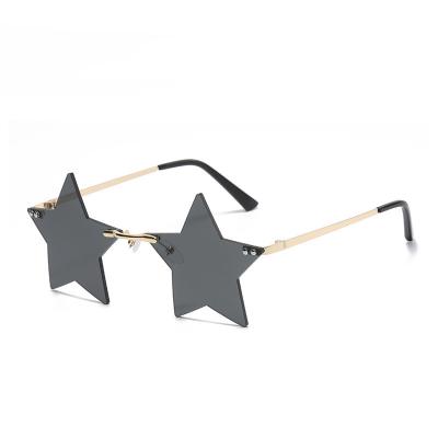 China Party Glasses Glasses Cloud Rimless Stars Shaped Party Sunglasses For Women for sale