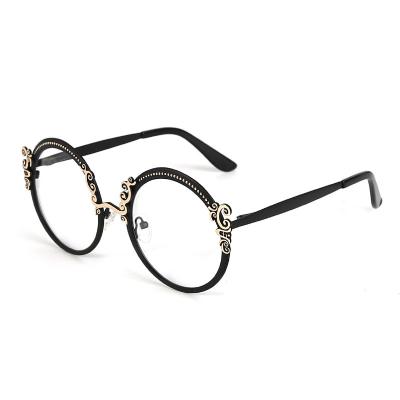 China European And American Other Sight Glass Two Color Personality Metal Border Eye Sight Myopia Optical Glass Flat Light Sight for sale