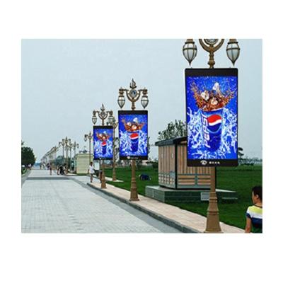 China Outdoor High Quality P5 Street Light Pole Led Display Pole Wifi / 3g 4G Smart Led Screen Wireless Panel Outdoor for sale