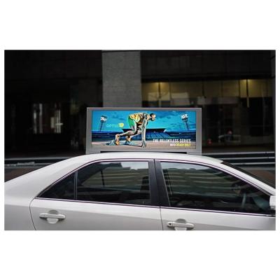 China Outdoor Advertising Double Sided Full Color Led Sign Taxi Top Led Display Car Video Waterproof Led Screen for sale