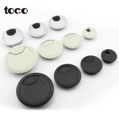 China toco desk cable grommet plastic computer Wire hole cover office furniture 70mm desk cable grommet for sale