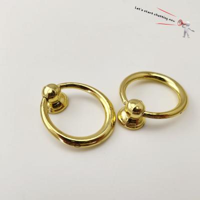 China Toco Handles furniture hardware fittings accessories golden Alloy Door Chair Pull Ring Knob Handle for sale