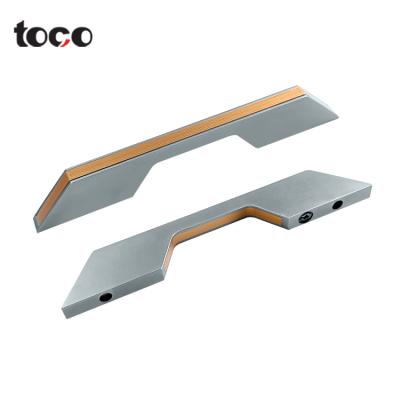 China Toco T Bar Handle Aluminium Profile Cabinet Solid Brass Rose Cabinet Organic Profile New Zinc Handles for sale