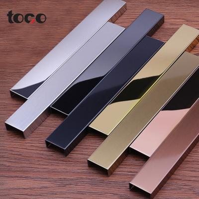 China TOCO Decoration Walls Edge Shape Trim Silver For Table Edging U-shaped U Channel Strips for sale