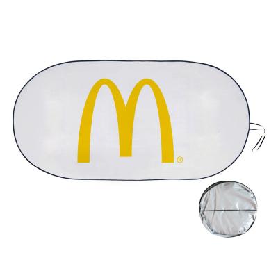 China Hot Selling Sports Personalized Logo Printing Car Sun Visor Custom Made For Front Window Foldable Sunshade Car Windproof Parking for sale