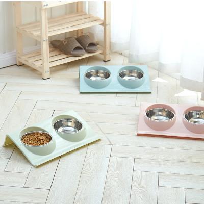 China New Promotion Sterile Sterile Feeder Z-shaped Double Bowl Stainless Steel Cat and Dog Pet for sale