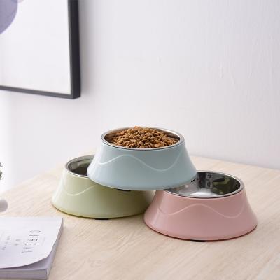 China Durable Round ABS Pet Bowls Stainless Steel Pet Food Bowl Dog Bowl Cat Dog Stainless Steel for sale