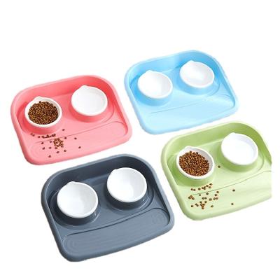 China New Sterile Sterile Promotion Splash Proof Feeder Pet Bowl Dog Tray Cat and Dog Pet Stainless Pet Bowl for sale