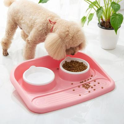 China Cheap Double Pet Bowl Stainless Pet Bowl Sublimation Empty Pet Water Bowl Viable for sale