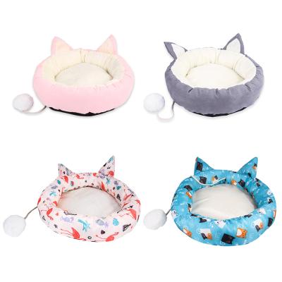 China Factory Wholesale Breathable Ear Shaped Pet Bed Washable General Pet Cat Dog Bed Four Seasons for sale