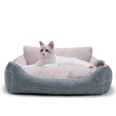 China Amazon Hot Sale Plush Pet Nest Breathable Non Slip Removable And Machine Washable Luxury Dog CAT Bed Sofa for sale