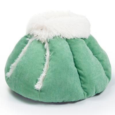 China 2021 New Breathable Steamed Dumplings Shaped Washable Faux Fur Pet Homes Bed Cave for sale