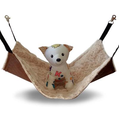 China Wholesale New Hot Sale Breathable Pet Hamster Puppy Ferret Faux Fur Pet Bed Cat Hammock Plush Hanging Hammock Double Sided for sale