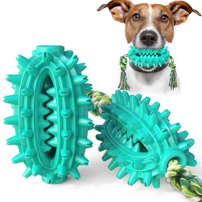 China 2021 Sustainable New Custom Dog Chewing Rubber Chew Resistance Interactive Dog Toys for sale