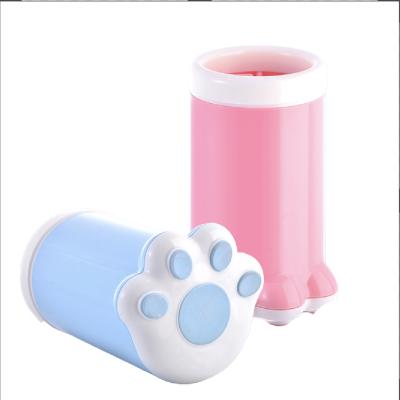 China Hot Sale Fashionable Durable Portable Pet Paw Washer Cat Dog Foot Washer Cleaner Viable Silicone Pet Washing Cup for sale