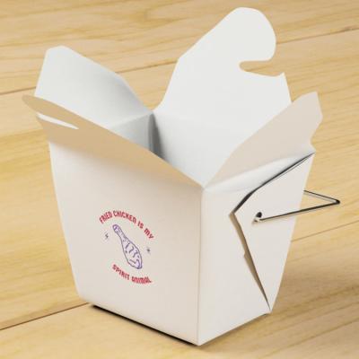 China Biodegradable Customize Korean French Fried Chicken Wing Bites Lunch Container Packaging Paper Boxes For Burger Fast Foods Take Out Packaging for sale