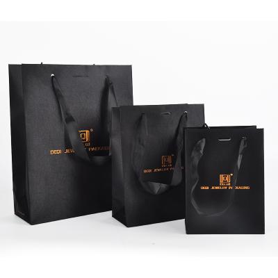 China Large Jewelry Colorful Black Purple Jewelry Pearl Recycled Materials Custom Logo Bangle Gift Shopping White Paper Bags With Paper Bag for sale