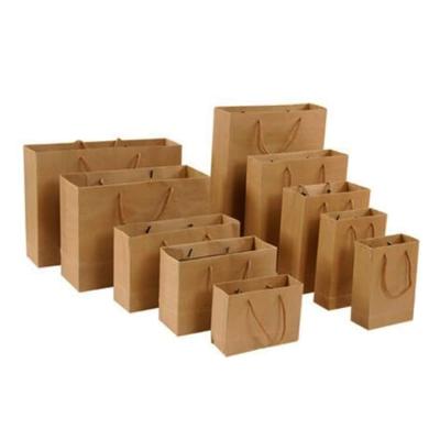 China Recycled Materials China Customized Printing Logo Colors T-shirt Apparel Jewelry Pouches Packaging Kraft Paper Bag With Rope For Jewelry for sale