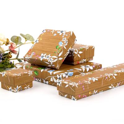 China Recycled Materials Custom Designed Small Christmas Velvet Bracelet Jewelry Luxury Bamboo Gift Packaging Hard Paper Cardboard Box For Packing for sale