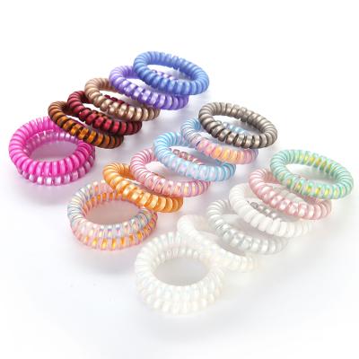 China Fashion MOCIRCLE INS Youth Stamina Frosted Candy Color Rubber Phone Circle 5.5cm Silica Gel Hair Circle for sale