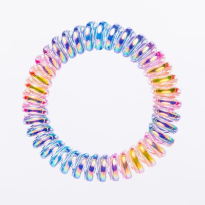 China Trendy Custom Multicolor Metallic Colors Hair Ring Elastic Band Elastic Bracelet for sale