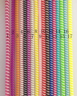 China 2017 100cm Double Color Shape Plastic Spiral Cord Protector Wholesale For Earphone Apple Tablet Charger Digital Cables for sale