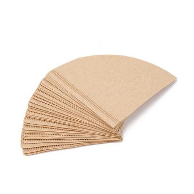 China 40 Pieces Viable 50 Pieces 100pcs v60 Coffee Filter Paper Wooden V Shape Unbleached Portable Disposable Coffee Filter for sale