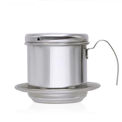 China Vietnamese Pot Stocked Infuser, Vietnamese Coffee Stainless Steel Drip Coffee Filter Maker Filter Press for sale