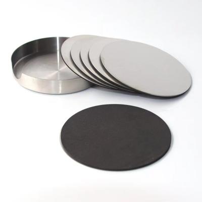 China Sustainable Stainless Steel Coaster With High Quality Cup Mat for sale