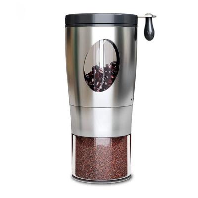 China Durable 304 Stainless Steel Coffee Bean Grinder Portable Hand Crank Desktop Manual Coffee Grinder for sale