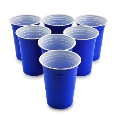 China Disposable 16oz Disposable Beer Pong Cups Colorful Disposable Cup / Party / Plastic Beer Mug for sale