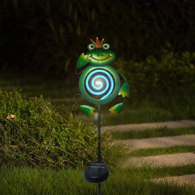 China Solar Neon Frog Stake Frog Metal Light Pathway Solar Neon Outdoor Garden Decorations Solar Neon Stake for sale