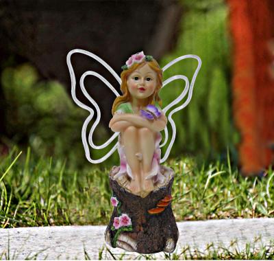 China Solar String Lights Resin Fairy Lights Outdoor Solar Fairy Resin Wings Solar Powered LED Garden Light for sale