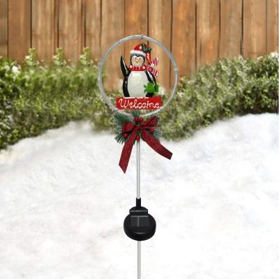 China Christmas Solar Penguin Lights String Light Solar Christmas Decoration Lights Led Metal Penguin Solar String Light Christmas for sale