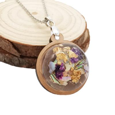 China CHIC BOHEMIA boho jewelry women with flower gold leaf abalone shell resin wood and resin jewelry Bohemian handmade wholesale for sale