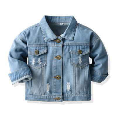 China Fashion QUICK DRY Baby Boys Long Sleeve Outerwear Coat Jeans Jacket Kids Denim Jackets for sale