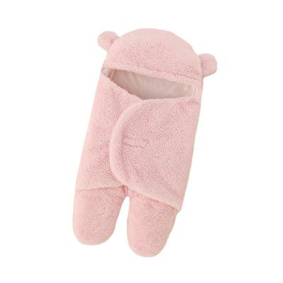 China Wholesale Antibacterial Newborn Cute Bear Shaped Warm Custom Premium Fleece Sleeping Bag Baby Plain Baby Romper for sale