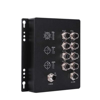 China Shenzhen 8 Port 1000M X-code M12 Vehicle Rail Switch Ethernet Switch Railroad Equipment Industrial Network Switch 18G Switch for sale